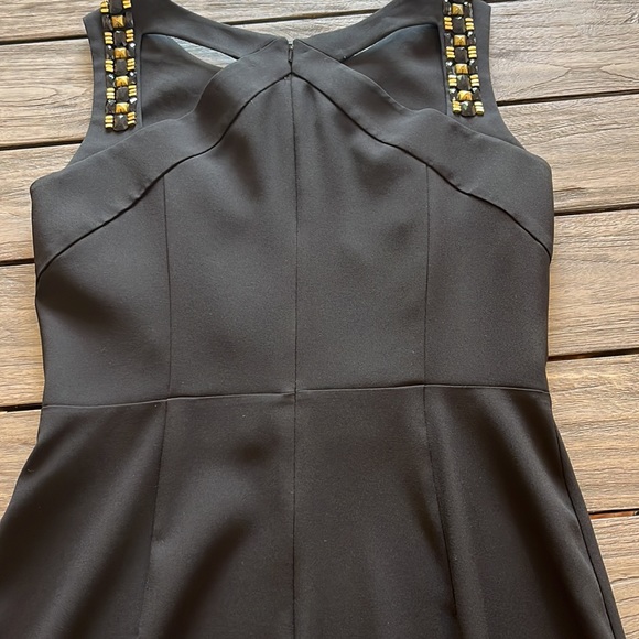 DKNY. DONNA KARAN NEW YORK BLACK BEJEWELED SIZE 4 SLEEVELESS DRESS - Picture 7 of 7